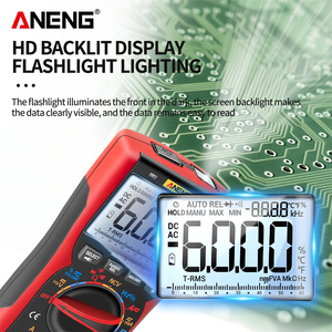 Multímetro profesional True RMS ANENG SZ16, medidor de continuidad inteligente con herramientas de prueba de Sensor inteligente automático - Product Image 2