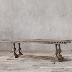 Phong Cách Mộc Mạc Nhiệm Vụ Nặng Nề Nhà Bàn Ăn Đặt Gỗ Hình Chữ Nhật Nhà Ăn Đồ Nội Thất Phòng 12 Chỗ Ngồi Bàn Ăn - Product Image 5