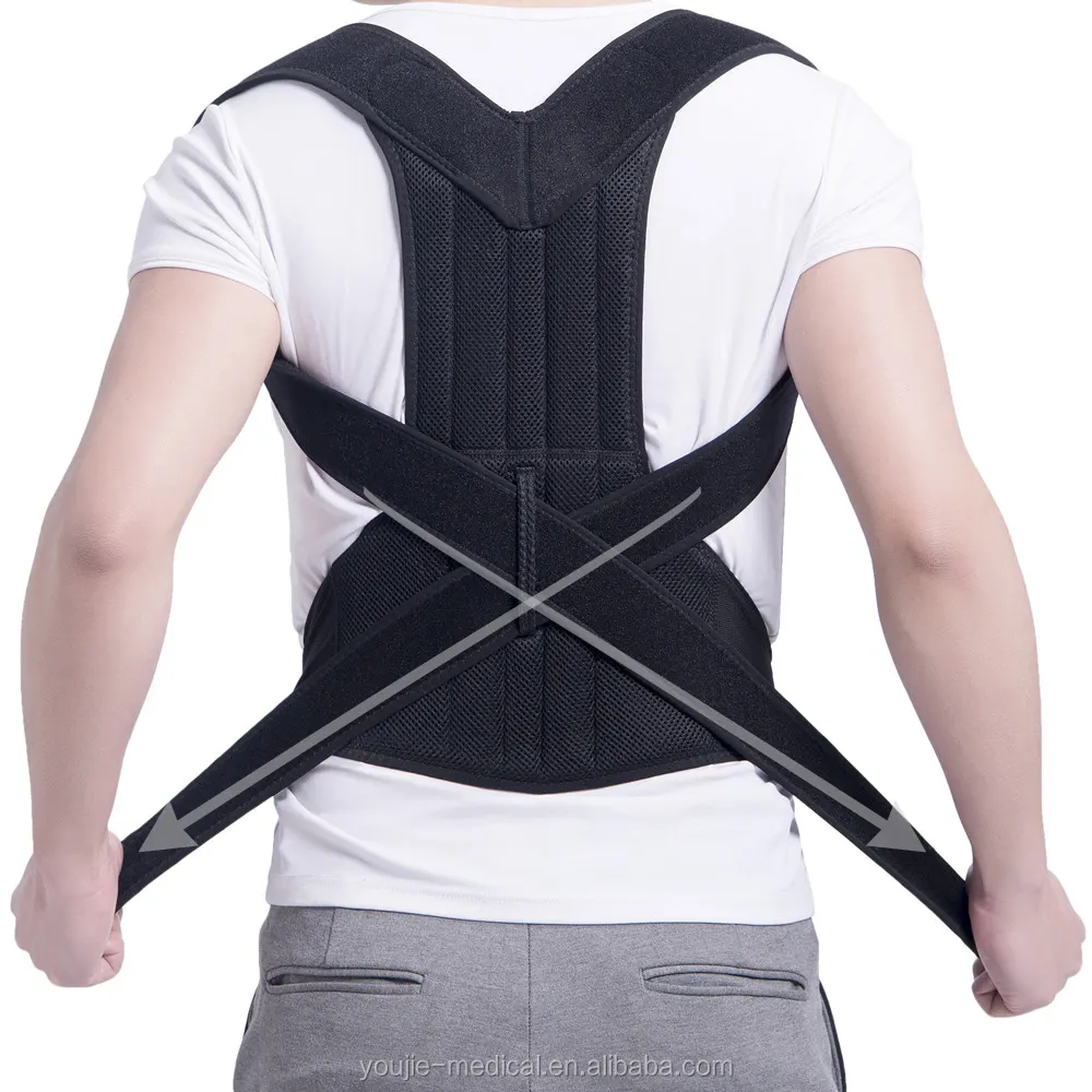 Upper Back Pain Kyphosis Posture Device Provides Lumbar & Back Support Adjustable Shoulder Posture Brace