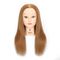 Tête de mannequin 100% cheveux humains pour salon de coiffure, outil professionnel pour la coupe, la permanente et la décoloration