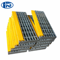 Marches d'escalier en acier au carbone pour système de drainage, usage villa et parc - Grilles de sécurité antidérapantes, durables et anticorrosion