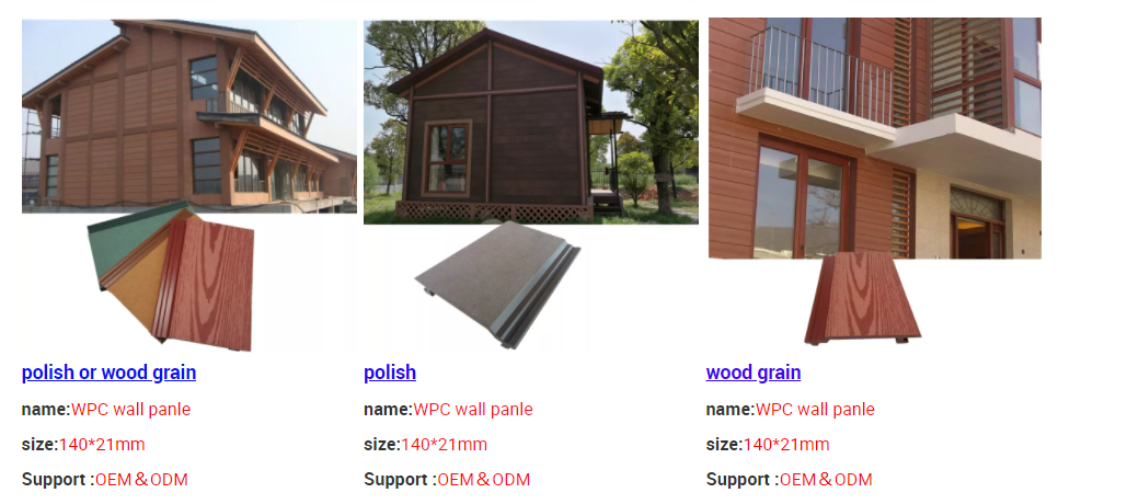 Outdoor Wall Decoration Exterior WPC Wall Panel 219mmx26mm Wall Cladding