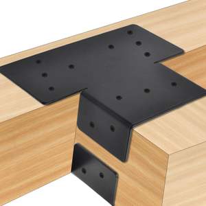 Conector en <span class=keywords><strong>T</strong></span> para Poste y Viga, Soporte de Techo Ajustable, Tapa para Poste, para Estructuras de Acero, Soporte para Madera - Product Image 4