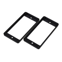 Couvercle de micro Humbucker pour guitare, cadre plat, ensemble de remplacement pour guitare électrique ou basse (noir)