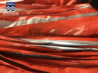 Bâche en PE sur mesure, 140 g/m², orange et argentée, imperméable, très résistante, pour camions, marchandises, abris de chantier