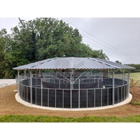 Trotteur équestre en acier inoxydable avec pavés en caoutchouc, piste multi-matériaux, moteur 750W pour fermes et écuries, certifié CE