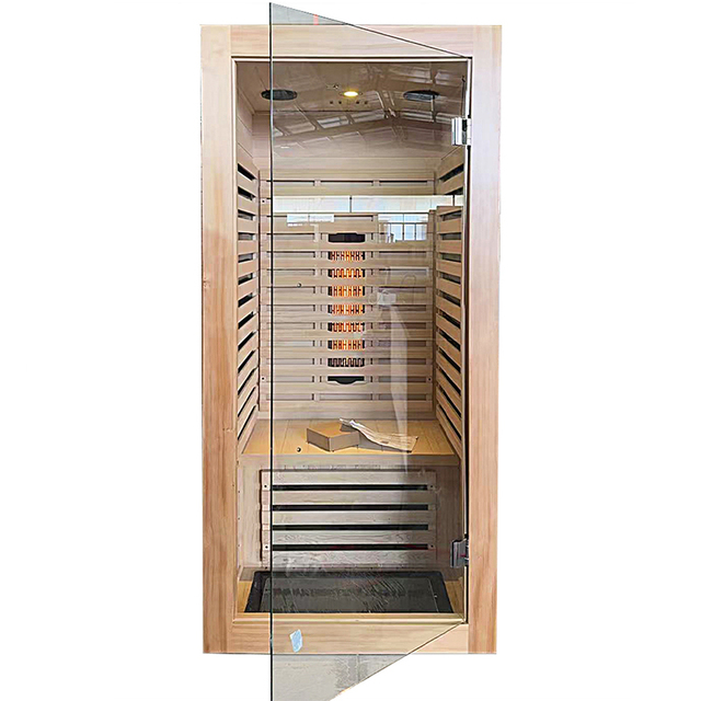 Modern Luxury Design Low EMF Emission Hemlock Wooden Far Infrared Sauna Outdoor for Luxury Home Hammam Dry Steam