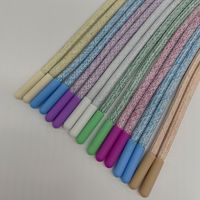 Cordon de serrage en polyester Lurex de 4-5 mm avec embouts en plastique pour lacets de chaussures, cordon de serrage personnalisé pour sweat à capuche