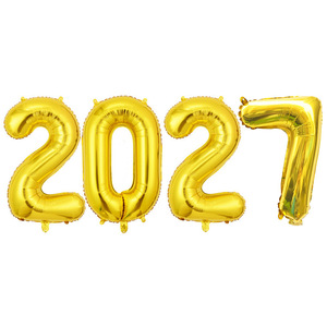 Set di Palloncini in Foil Numero 2027 <span class=keywords><strong>da</strong></span> 16, 32 e 40 Pollici, Decorazioni per Feste di <span class=keywords><strong>Capodanno</strong></span>, Regali per Bambini, Palloncini Digitali in Foil - Product Image 4