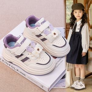 أحذية أطفال كرتونية لطيفة بيضاء جديدة لربيع <span class=keywords><strong>2026</strong></span> للبنات والأولاد، أحذية رياضية كاجوال للأطفال الصغار مع إغلاق فيلكرو عند الكاحل ونعل مطاطي - Product Image 3
