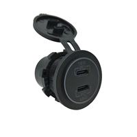 Chargeur de voiture USB double TYPE-C 18W 45W pour 12-24V