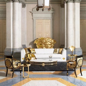 Juego de Muebles de Sala de Estar de Diseño Italiano de Lujo, Sofá de Tela Combinado Moderno, Venta Caliente, Venta al por Mayor de Fábrica - Product Image 1