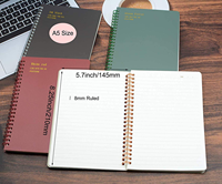 Bloc-notes spirale A5 imperméable avec couverture rigide en PP, 8,3 x 5,9 pouces, idéal pour la planification quotidienne et la prise de notes