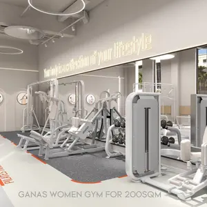 Ganas Gym Equipment Supplier Commercial Women Gym For 200SQM With Free 3D Design