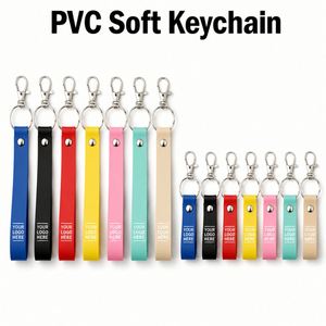 Porte-clés personnalisé en PVC souple avec logo, dragonne, cordon, mousqueton, étanche, durable et flexible pour promotion commerciale G - Product Image 1