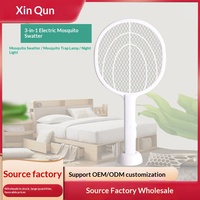 Raquette anti-moustiques électrique rechargeable, fournie directement par le fabricant, pour usage domestique estival, lumière violette, longue autonomie de la batterie, non toxique