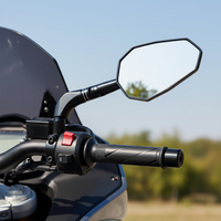 Rétroviseur de guidon de moto anti-éblouissement haute définition, rétroviseur pliable en aluminium billette personnalisé pour moto sportive et scooter
