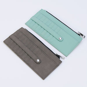 Carteras de cuero láser Vintage para mujer, tarjetero de cuero sintético con cremallera, monedero, tarjetero de pared - Product Image 5