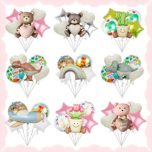 Set balon Foil pesta ulang tahun, Matte pelangi bentuk bunga Matte balon <span class=keywords><strong>Pastel</strong></span> - Product Image 1