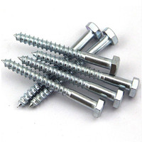 Vis de suspension et goujons métalliques zingués pour bois (vis métriques en acier au carbone)