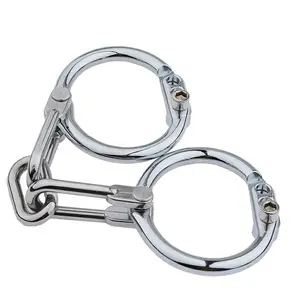 Boîte personnalisée gratuite-Menottes en acier Bdsm <span class=keywords><strong>Erotica</strong></span> et produits pour adultes Jeux de manchettes en métal Contraintes d'esclaves Sm Sexy Game - Product Image 1