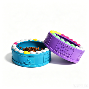 Bols de nourriture et d'eau pour animaux de compagnie en silicone de luxe, forme de gâteau, avec logo graphique personnalisé en relief, fabricant de bols pour chats et chiens - Product Image 5