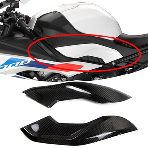 Pour BMW S1000RR S <span class=keywords><strong>1000</strong></span> <span class=keywords><strong>RR</strong></span> 2019 pièces de moto en Fiber de carbone sèche 3K sergé armure réservoir de carburant côté garde cadre couverture sans peint - Product Image 5