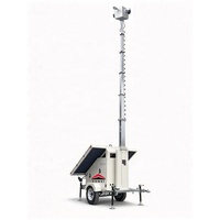 Caméra de surveillance solaire portable CCTV sur remorque avec 4 panneaux solaires de 450W pour la surveillance des expositions