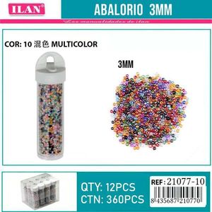 Ilan Abalorio Perline multicolori da 3 mm per la creazione di gioielli - Product Image 1