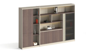 Modern Walnut Color <strong>Wooden</strong> Office Storage Unit Filing <strong>Cabinet</strong> With Sturdy Design -2400*400*2000 - Product Image 3