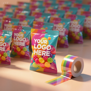 Tùy chỉnh hoàn toàn bao bì cuộn cho nhai kẹo cao su kẹo đồ ăn nhẹ composite nhựa nhôm lá mỏng niêm phong - Product Image 5