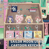 YAKELIKE Lindo Abrebotellas Personalizado de Metal con Diseño de Anime Sailor Moon Tsukino Usagi, Impresión UV, Resistente al Agua, Llavero Personalizado