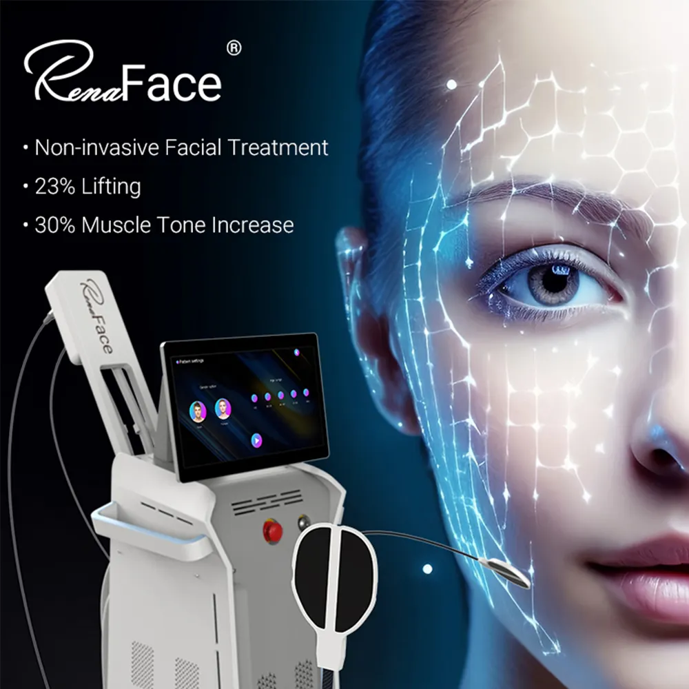 Renaface 무선 주파수 얼굴 주름 제거 피부 강화 전자기 Ems RF 리프팅 기계 가격