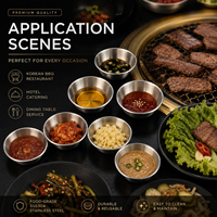 Mini-bol à sauce coréen en acier inoxydable SUS304, coupelle à condiments empilable, compatible lave-vaisselle, écologique