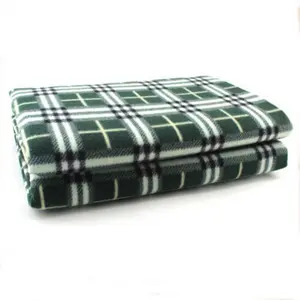 Grid Design Faltbare wasserdichte Polar Fleece Picknick decke/Picknick Teppiche mit tragbarem Griff riemen aus China