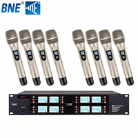 Harga Pabrik Mikrofon Nirkabel UHF Profesional 8 Kanal Genggam untuk Ruang Konferensi dan Pertunjukan Panggung