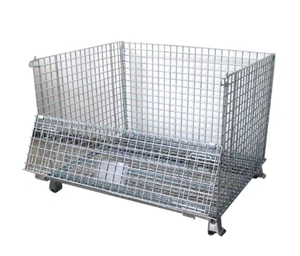 Fourniture directe grande <span class=keywords><strong>cage</strong></span> de stockage cages à palettes pliables en treillis métallique conteneur en treillis métallique pour palettes - Product Image 1