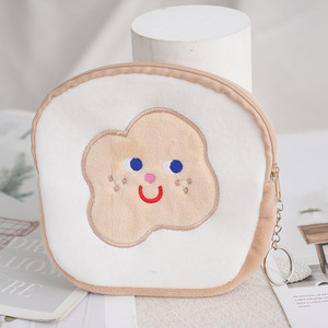 Xách Tay Sang Trọng Màu Đồng Xu Ví Mềm Vải Mùa Đông Thẻ Túi Son Môi Lưu Trữ Pouch - Product Image 5