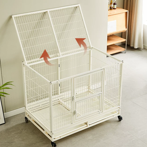 <span class=keywords><strong>Jaula</strong></span> Plegable Grande para Perros, Moderna, Sencilla, Blanca, con Doble Puerta y Separador Interior, Envío Rápido - Product Image 6