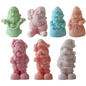 Diy Homemade Christmas Aromatherapy Soap <b>Mold</b> Decoration 3d Snowman Santa Claus Silicone <b>Candle</b> <b>Mold</b> for Resin Casting Plaster - Product Image 6