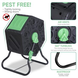 <span class=keywords><strong>Compost</strong></span> de jardin 160L pour l'extérieur, grand bac à <span class=keywords><strong>compost</strong></span> sans BPA - Product Image 4