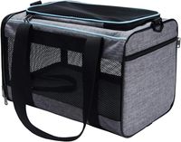 Grand sac de transport pour chat et chien de 17,5 x 11 x 11 pouces, en Oxford souple, avec fermeture éclair, pour animaux de compagnie, voyages en plein air, transport de chiots, jouet, décoration de la maison