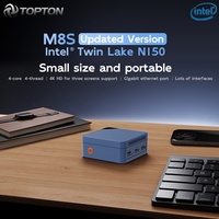 Mini PC Topton PocketMini Twin Lake Intel N150, 12 GB DDR5 4800 MHz, Computadora de Escritorio para Juegos, Windows 11, Office, 2 LAN, Mejor que el N100