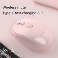 Accesorios de Computación al por Mayor, Ratón Inalámbrico de Modo Dual con Carga Tipo-C y Bluetooth para Teléfono Móvil, iPad, Tableta y Computadora