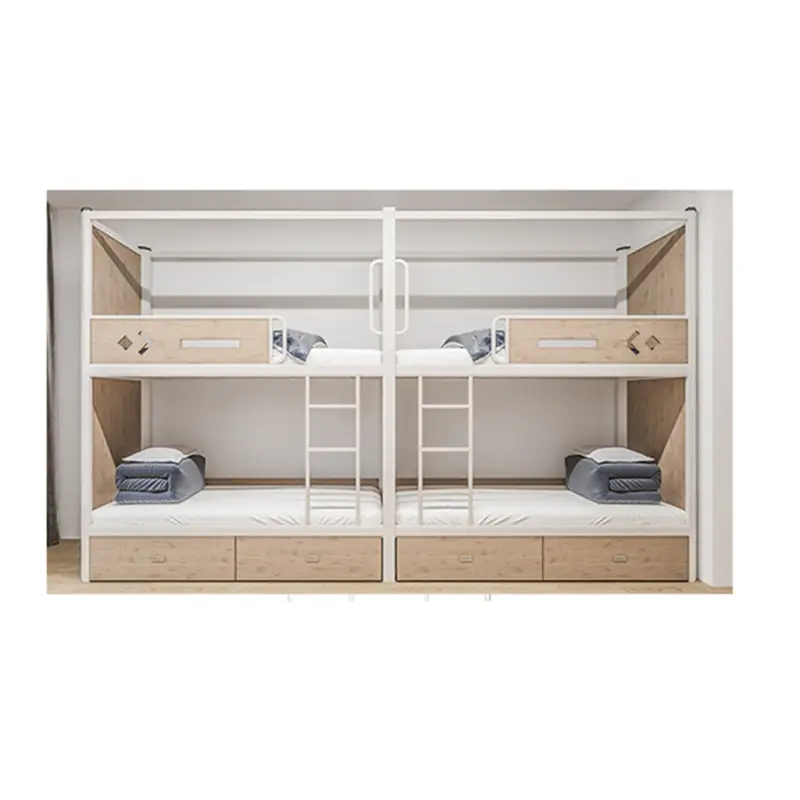 Hongkai factory price hotel bunk beds space sleeping pods wooden capsule hotel bed Hotel Capsule Single With Storage Bunk Bed