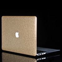 Housse en cuir brillant PU simple mince pour MacBook Pro 13 avec conception de coupe de logo