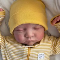 Poupée Reborn en Silicone de 49 cm, Bébé Endormi Réaliste, Cadeau d'Anniversaire Mignon, Jouet pour Enfants, Poupées Reborn en Silicone pour Fille
