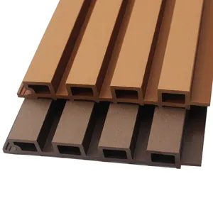 Wpc-panel de pared impermeable para exteriores, laminado de madera de pvc, divisor de hormigón, listones marrones de mármol, cubierta de ducha de plástico ps