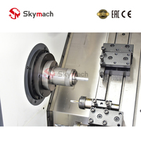 Tour à métaux CNC compact TCK400 avec système d'outillage à gangues, options Fanuc, 45 °   Conception de lit incliné