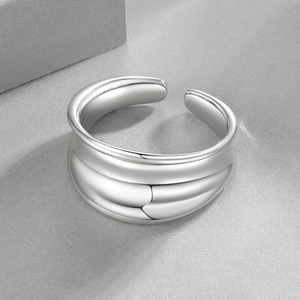 Anillo de banda lisa geométrico moderno, unisex, para uso diario, regalo de joyería de moda - Product Image 2